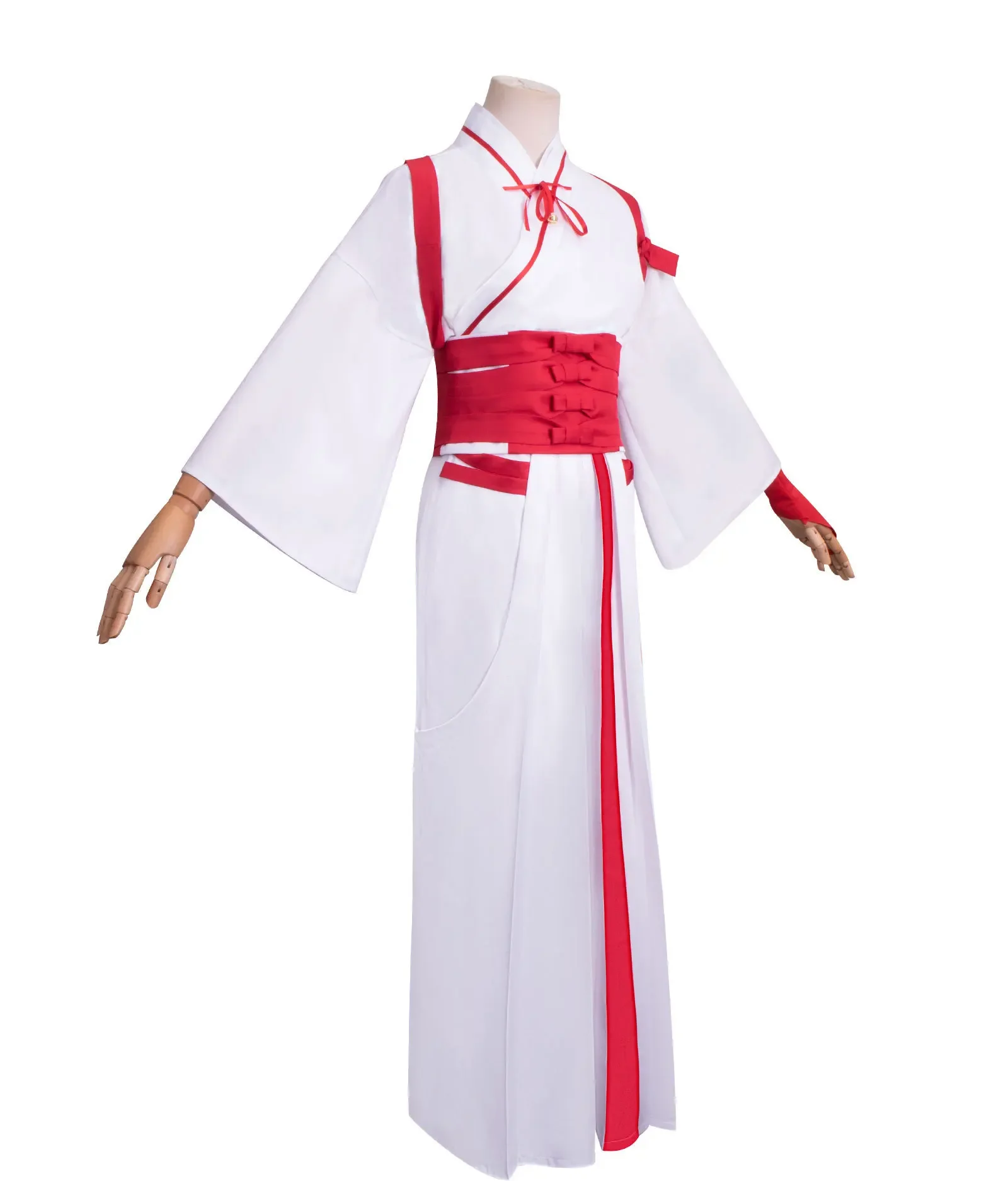 Disfraz de Anime Yamada Asaemon Sagiri, diadema, peluca, Kimono, bata blanca, uniforme de Asaemon