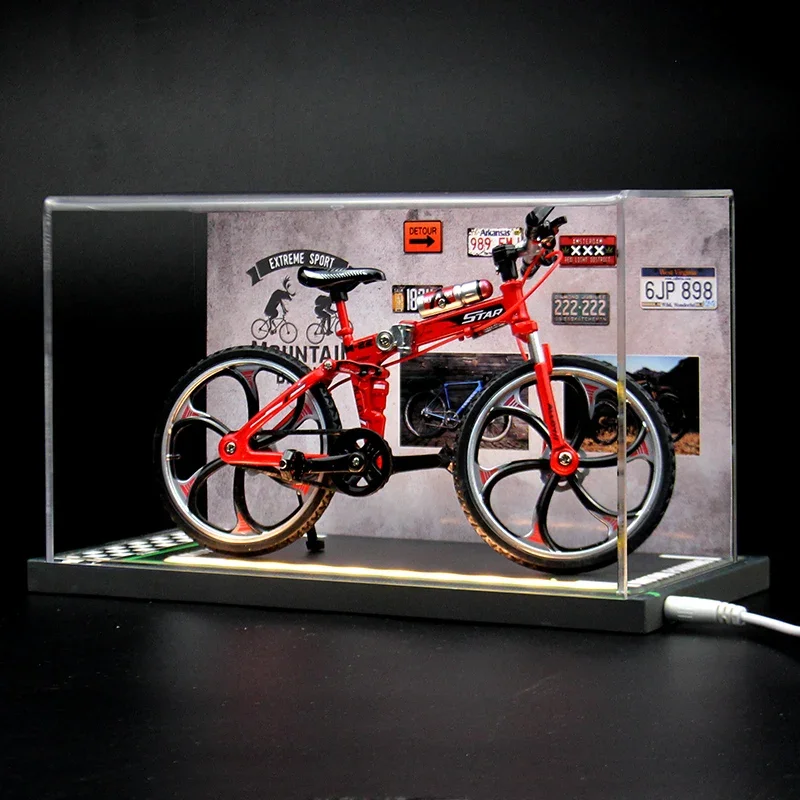 1:8 Bicicletta da strada 1:10 Bici da corsa Modello di mountain bike Simulazione in lega Giocattolo per bicicletta Ornamenti creativi per confezione regalo leggera