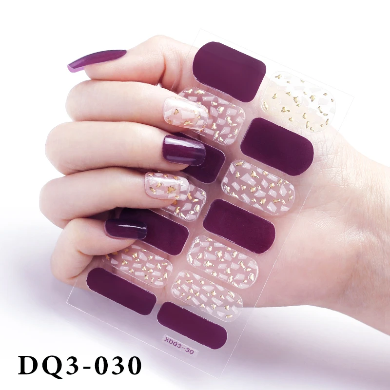 Groothandel Nail Art Sticker Mode Dress Up Nail Wraps Diy Decals Vlakte Stickers Designer Voor Vrouwen Beauty Volledige Cover Stickers