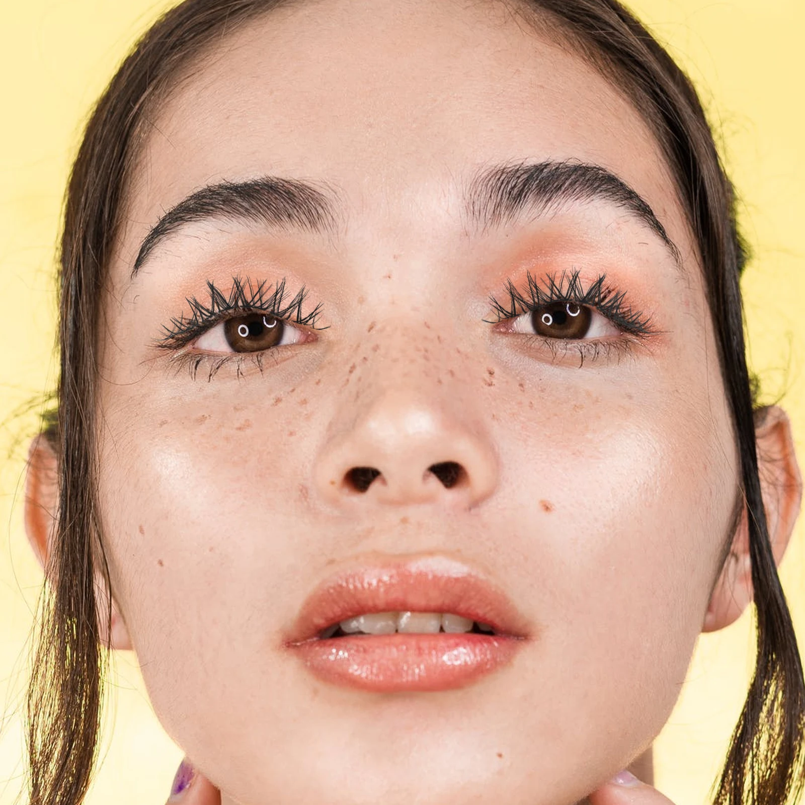 5Pairs Fashion Fake Eyelashes Waterproof Dense Natural Look Lash Extension for Girl Beauty Makeup Accessories Comfortable Fiber