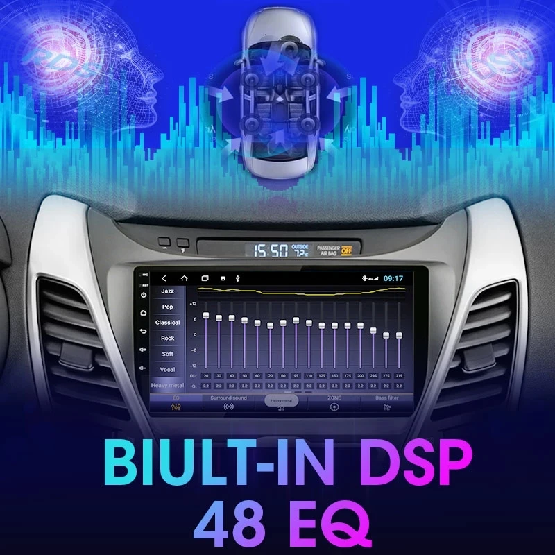 2 Din Stereo DVD Rádio Do Carro Android 11 Para Hyundai Elantra Avante I35 2011-2013 2014 2015 2016 Multimedia Player GPS Navigaion