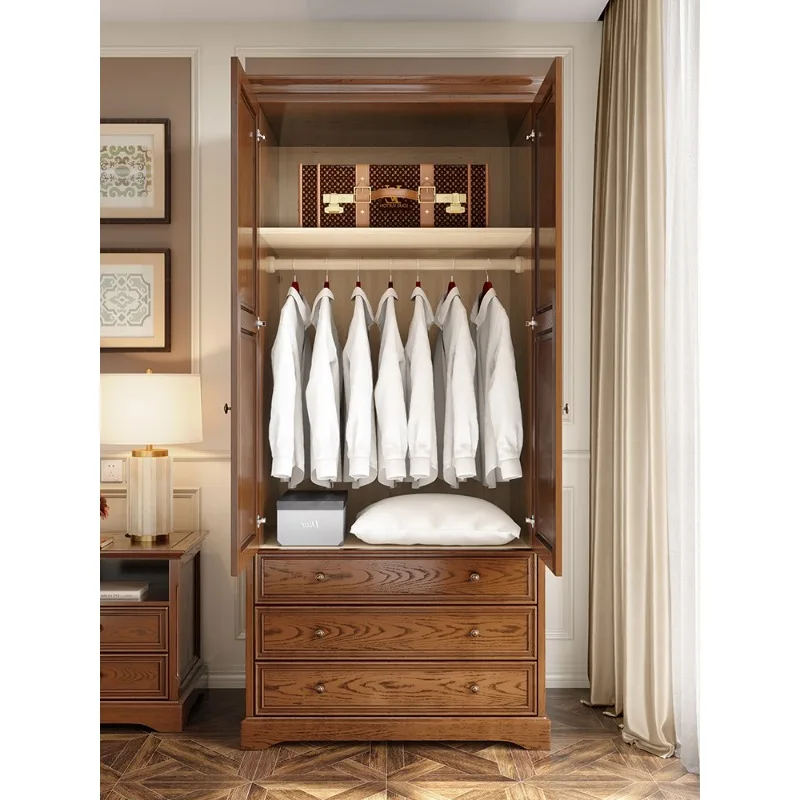 furniture country wardrobe solid wood 2 doors overall large wardrobe double door bedroom furniture for Style decoration