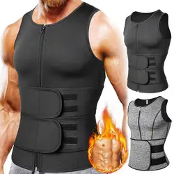 Effective Shed Pound Breathable Fat-burning Double-sided Back Support Men Sweat Body Shaper Men Sweat Sauna Vest Workout