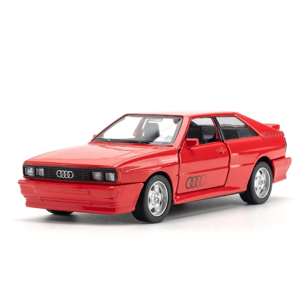 Audi Quattro Diecast Vintage Car para Crianças, 1:36, Modelo de Liga Metálica, Alta Simulação, Coleção de Brinquedos, Presentes, F594