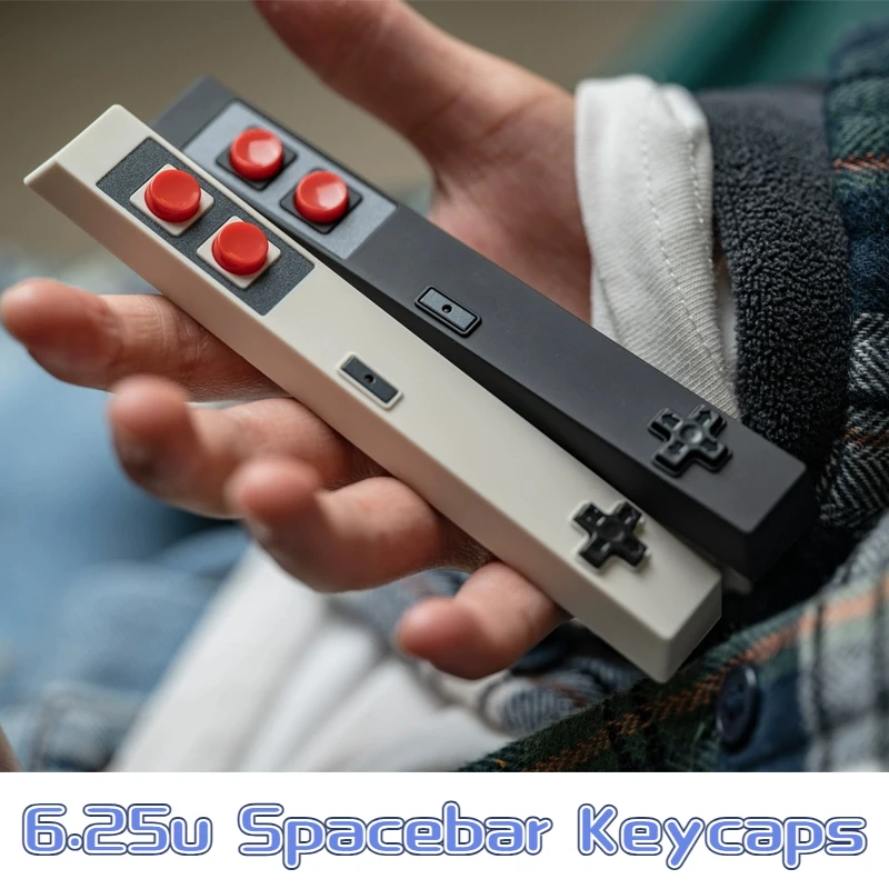 Mechanical Keyboard 6.25u Spacebar Keycap ABS Personalized Design Handle Shape Red/white Game Spacebar Translucent Keycap