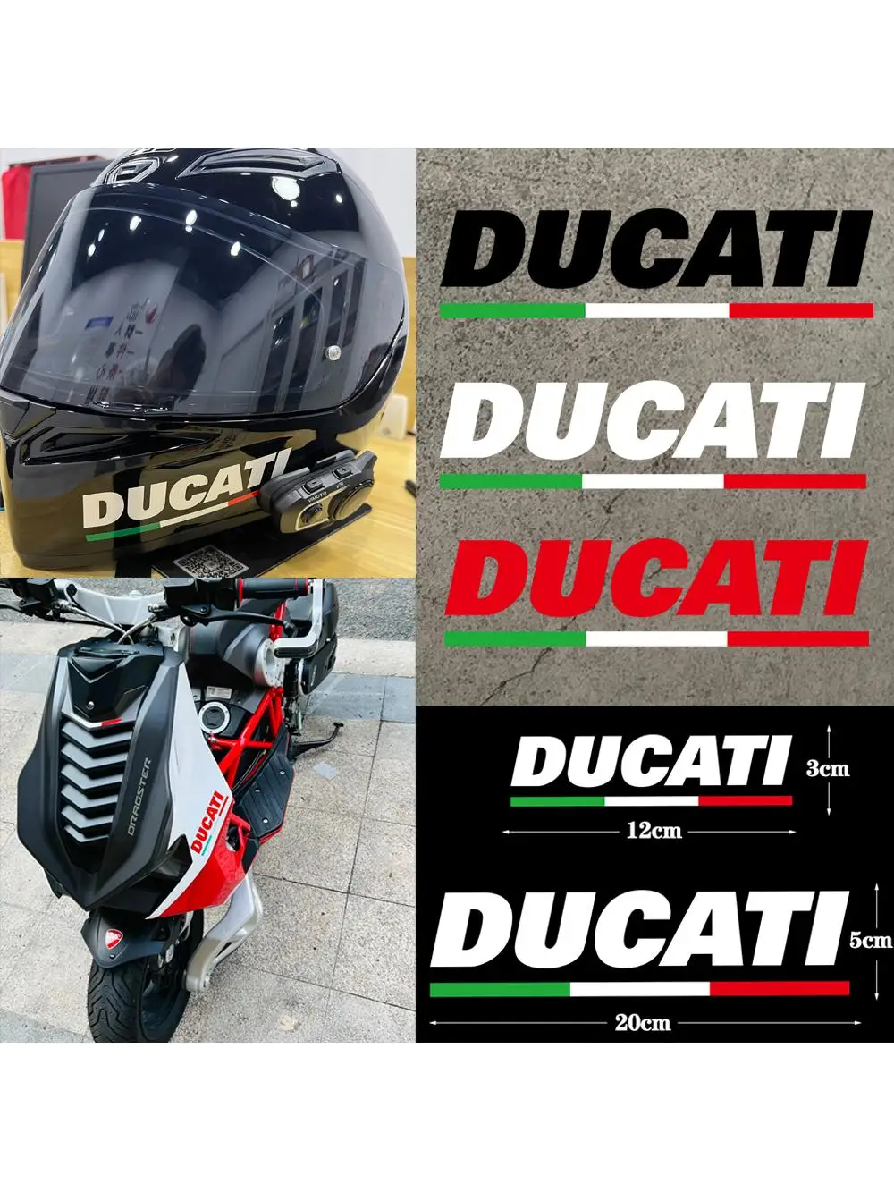 AliExpress Ducati Motorcycle Side Strip Bike Helmet Sticker Car Styling Vinyl Decal