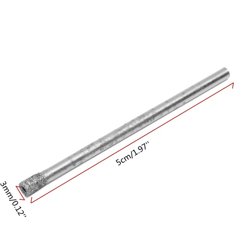 【اشتر الآن】10 قطعة 3 مللي متر 1/8 بوصة منشار ثقب الماس لقم الثقب الأساسية قاطع حفر البناء لأدوات الرخام والبلاط الزجاجي والأحجار الكريمة