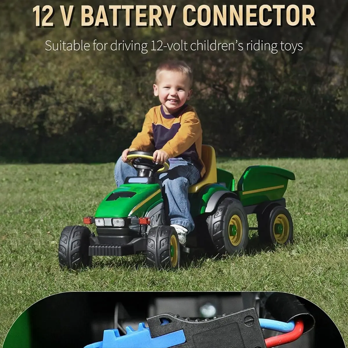 A13M Power Wheel Adapter for 20 V Lithium Battery, Peg-Perego Battery Adapter with Wire Harness Connector