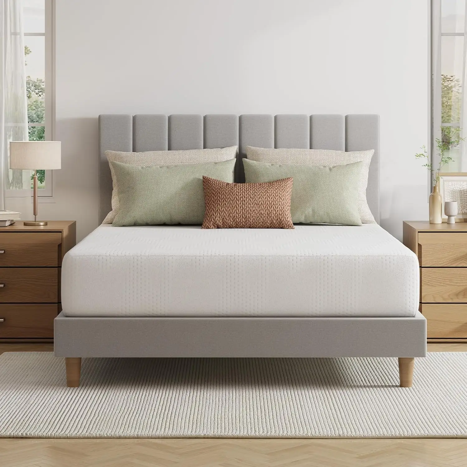 

Матрас Novilla Queen, 10-дюймовый матрас Queen Size в коробке, гелевые матрасы из пены с эффектом памяти для комфортного сна, охлаждающий ночной сон