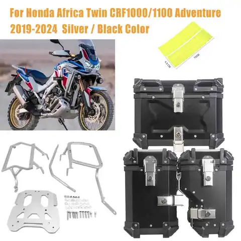 혼다 아프리카 트윈 CRF1000L/1100L ADV 2019-2025 오토바이 트렁크 사이드 러기지 케이스 패니어 프레임 리어 탑 박스 캐리어 탑케이스
