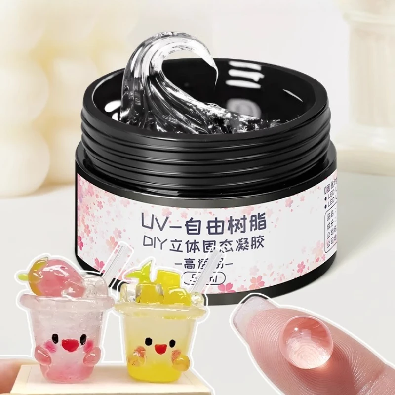50/100ML Liberty Resin Clay Full Transparent UV Glue Crystal Soil DIY Hand Model Doll Craft Jewelry Shaping Materials