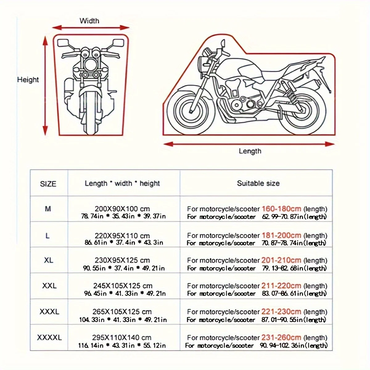 Waterproof Motorcycle Cover Outdoor Bike Tarpaulin Scooters 210D Oxford UV Protective Cover Motorbike Reflective Strip Dustproof