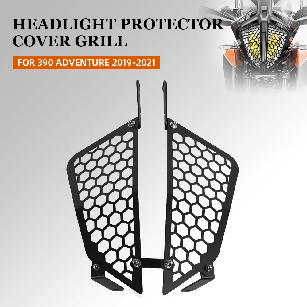 

Stainless Steel Moto Headlight Grille Guard Protector Cover For 390 Adventure 2019 2020 2021 390ADV 390 ADV Headlight Guard