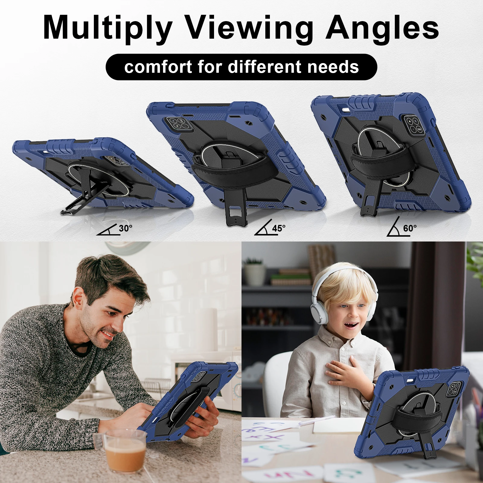 360 Rotation Stand Case For Xiaomi Mi Pad 7 Pro Redmi 2025 Pad 2 Pro Poco 12.1 SE 8.7 inch Tablet Case Shockproof Hard Cover