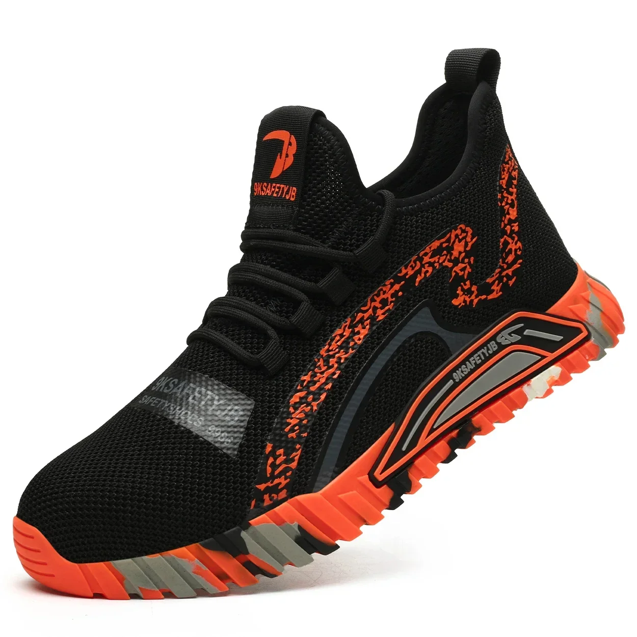 

Men Fashion Labor Shoes Mesh Breathable Work Safety Shoes Steel Toe Sneakers Puncture Proof Protective Boots Male Footwear