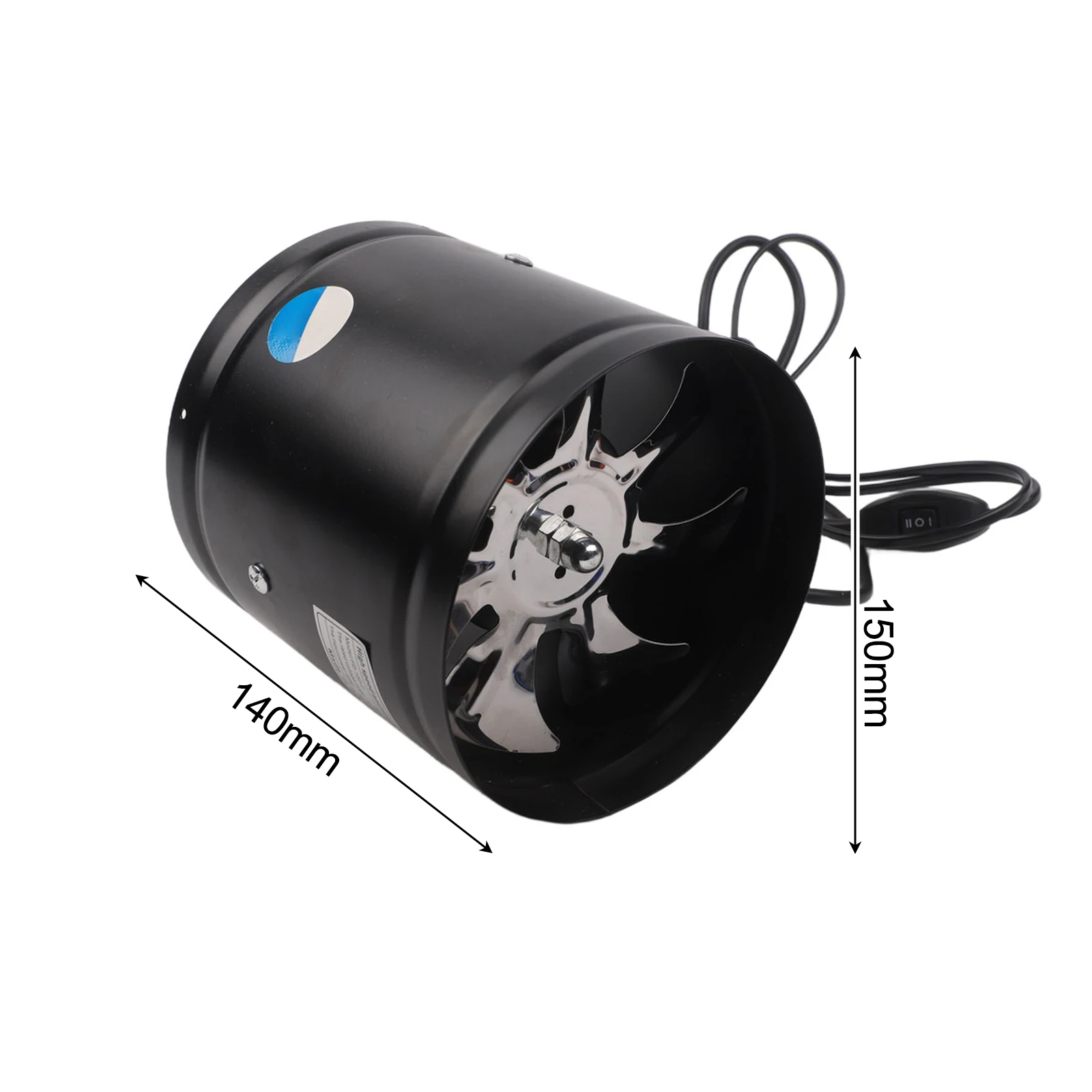 Two Way Ventilation System Fan Inline Vent Fan Duct Fan 220V 50Hz All-metal Reinforced Body 1-piece Pure Metal Casting