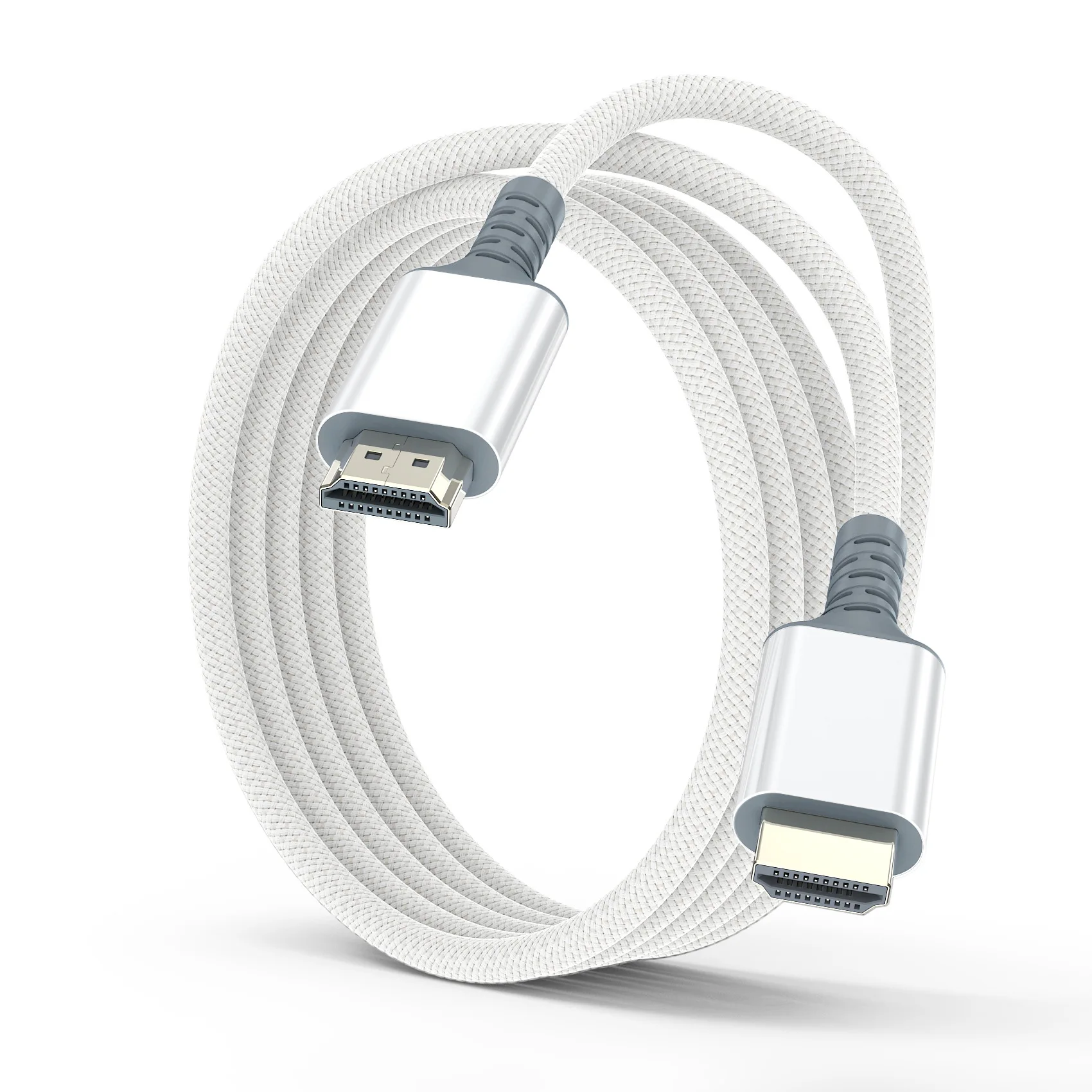 Câble blanc 8K hdmi 2.1, 8K 60Hz 4K 120Hz EARC ARC HDCP Ultra haute vitesse HDR pour TV HD, projecteur d'ordinateur portable PS4 PS5