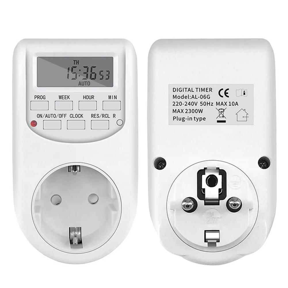 For Energy Saving Automatic Timer Switch Digital Timer Socket 1-minute Minimum Setting 16 Programmable Settings