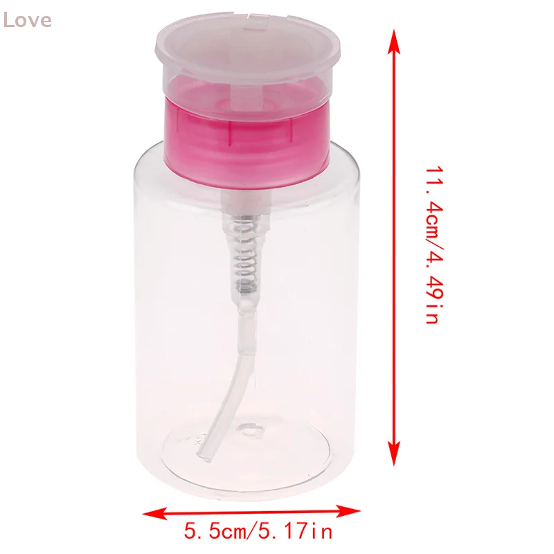 [L&P] Nail Art Equipment 160ml Empty Pump Dispenser Remover Clean Bottle For Polish Or Liquid