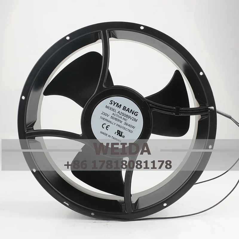New Original SYM BANG 200V 220V AC230V 39/40W Ball Bearing Aluminum High Temperature Resistance Two-wire A25089V2M Cooling Fan