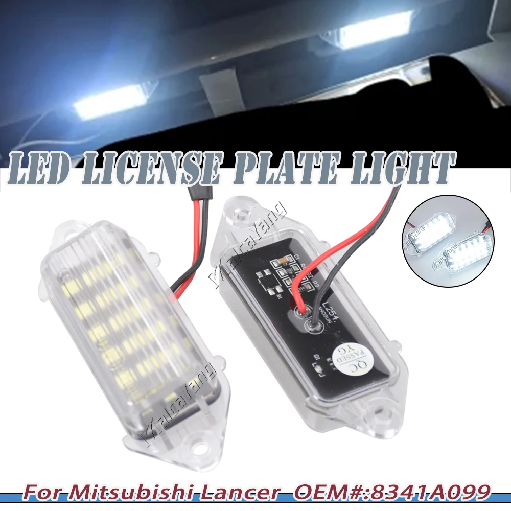 Für Mitsubishi Lancer EVO VIII 2004-2008 EVO X 2008-2018 2 Stück LED-Kennzeichenbeleuchtung ersetzen OE-Nummer 8341A099.
