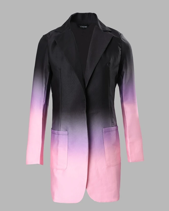 Xiamen North Girls' 2024 Spring New Pocket Design Long Sleeve Stand Collar Elegant Office Work Jacket Suit In Stock