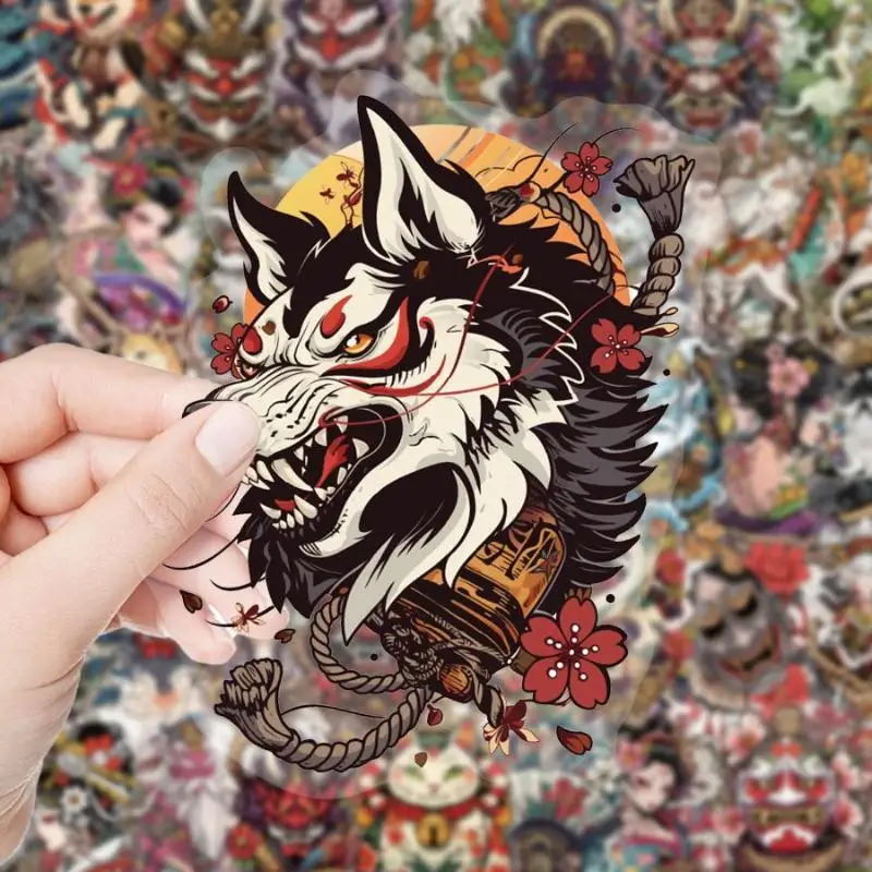 

50PCS Vintage Stickers Japanese Style Art Stickers Removable Temporary Tattoos Sticker for Skin Laptop Water Bottle Fridge Decor