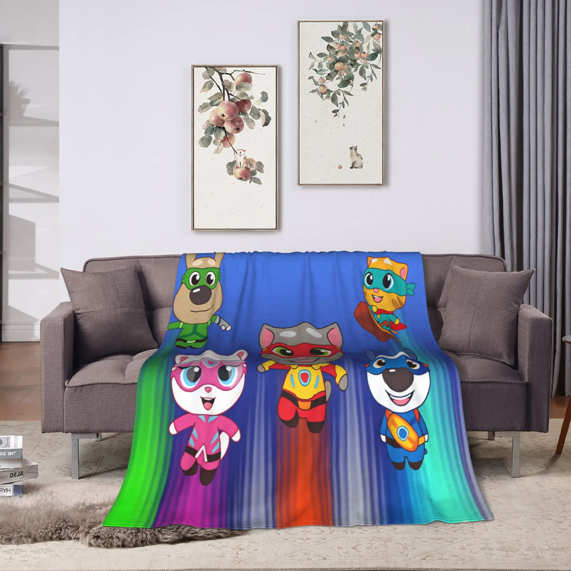 Decorative T-Talking T-Tom And F-Friends Blanket Quality Cozy  Throw Blanket Winter Camping Couch Bed Aesthetic Bedspread