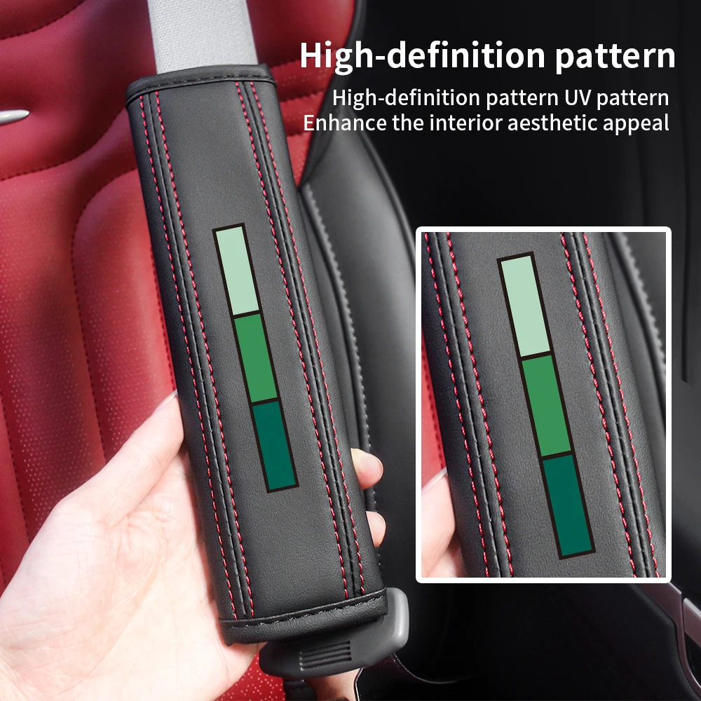 

Classic Retro Top Tri Color Stripes Car Seat Belt Strap Protector Pads For Toyota Verso Highlander Land Cruiser Prius Rav4 Auto