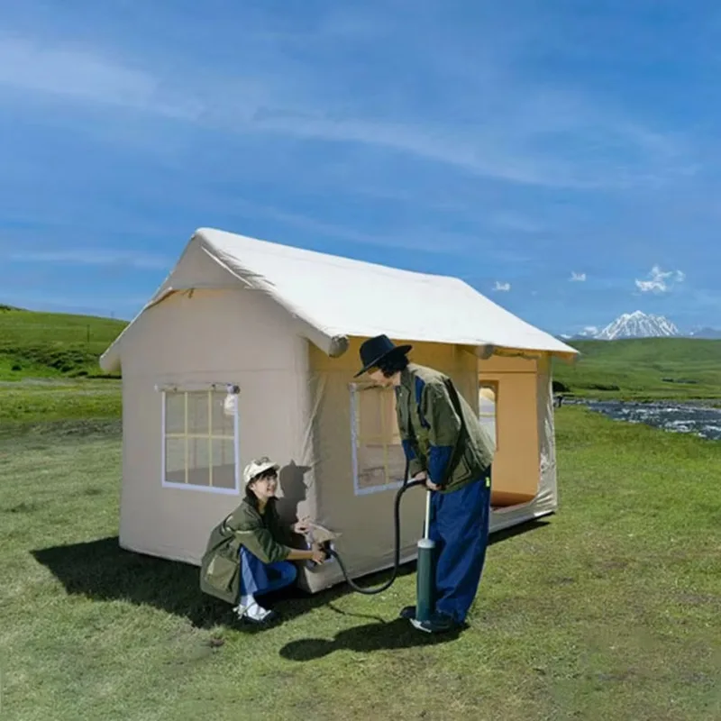 #￥Desert Outdoor Tent Inflatable House Lodge Safari Air Camping Outdoor Tent Wholesale Dubai Luxury Inflatable Tent