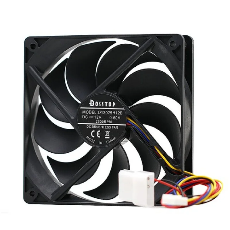 L حافظات وحدة المعالجة المركزية مروحة تبريد صامتة D12025H12B 120*120*25 مللي متر 12 فولت 0.6A