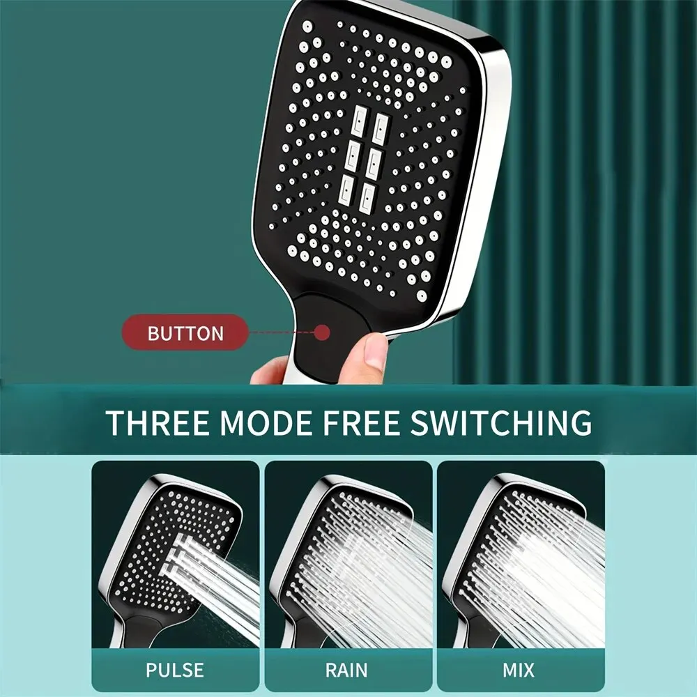 Adjustable Shower Head 3 Mode Rainfall Shower Large Flow Showerhead High Pressure Water Saving Shower Mixer Bathroom Accessories image 4