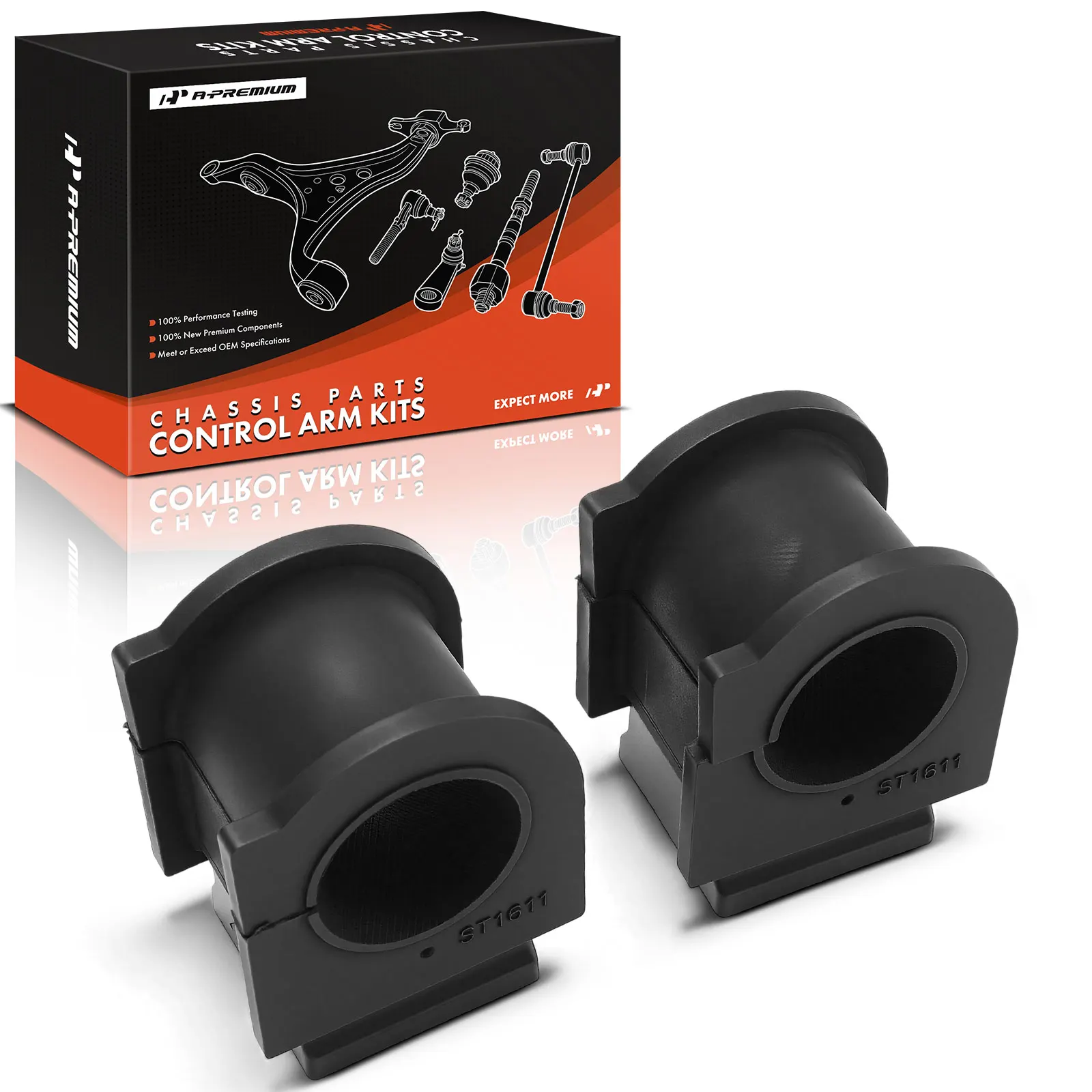 A-Premium 2x Front To Frame Sway Bar Bushings Kit for Toyota Tundra 2007-2021 Sequoia 2008-2022