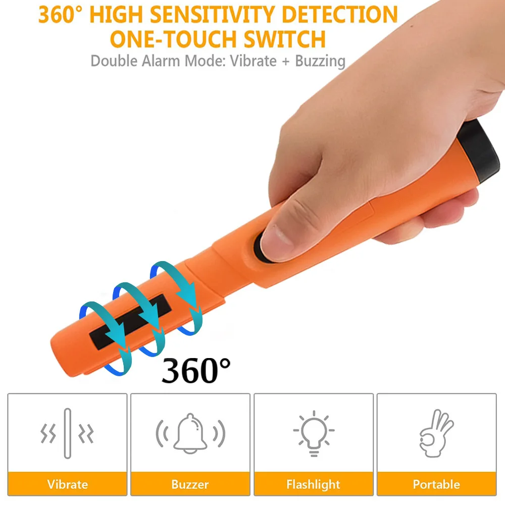 GT110 New Waterproof Handheld Metal Positioning Rod Outdoor Treasure Hunting Convenient High Sensitivity Detector