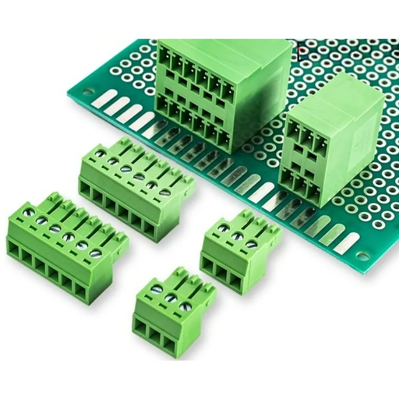 5Sets HJXY 15EDGRH-3.81mm Double Layer Plug-in Terminal Block Double Row Elbow VariPack 2/3/4/6/8P-16p for Electronics