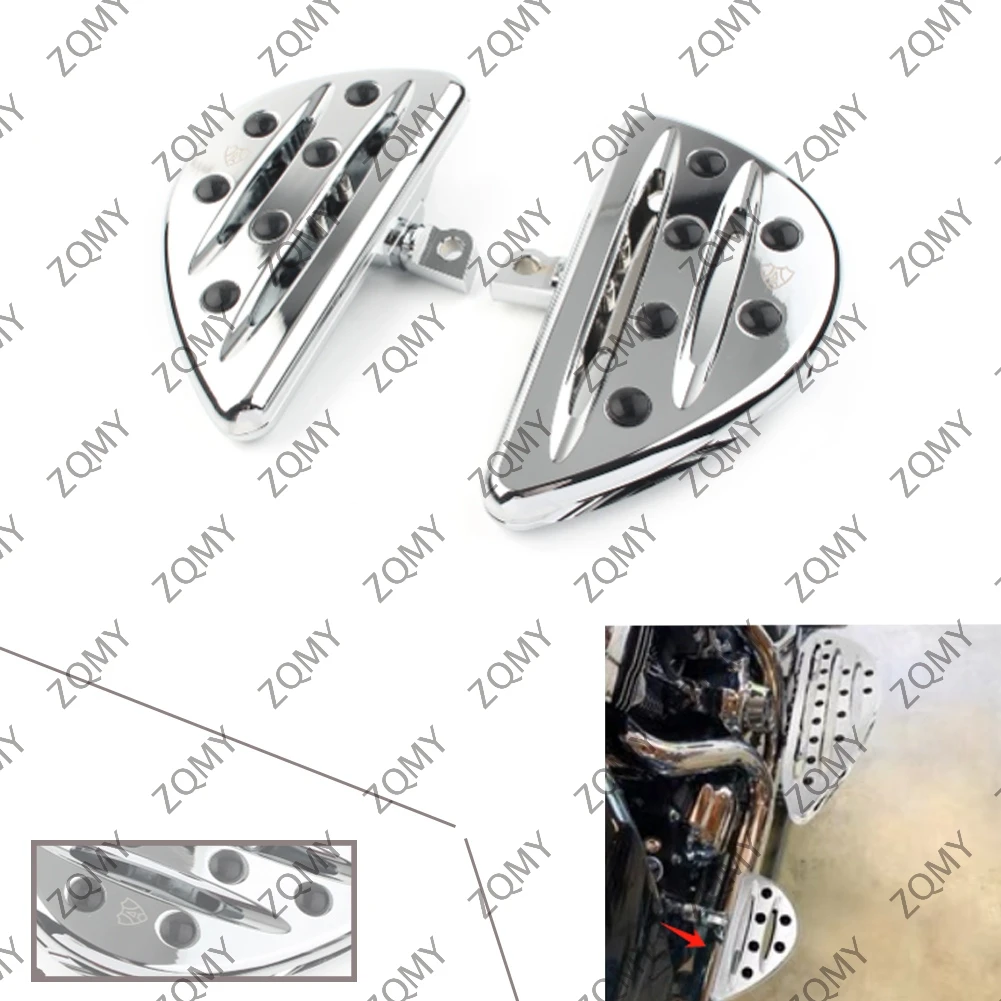 2Pcs Motorcycle Rear Passenger Floorboards Floor Boards CNC Foot Pegs for Harley FLHTC FLHTK FLHTXS Touring Electra Glide Dyna