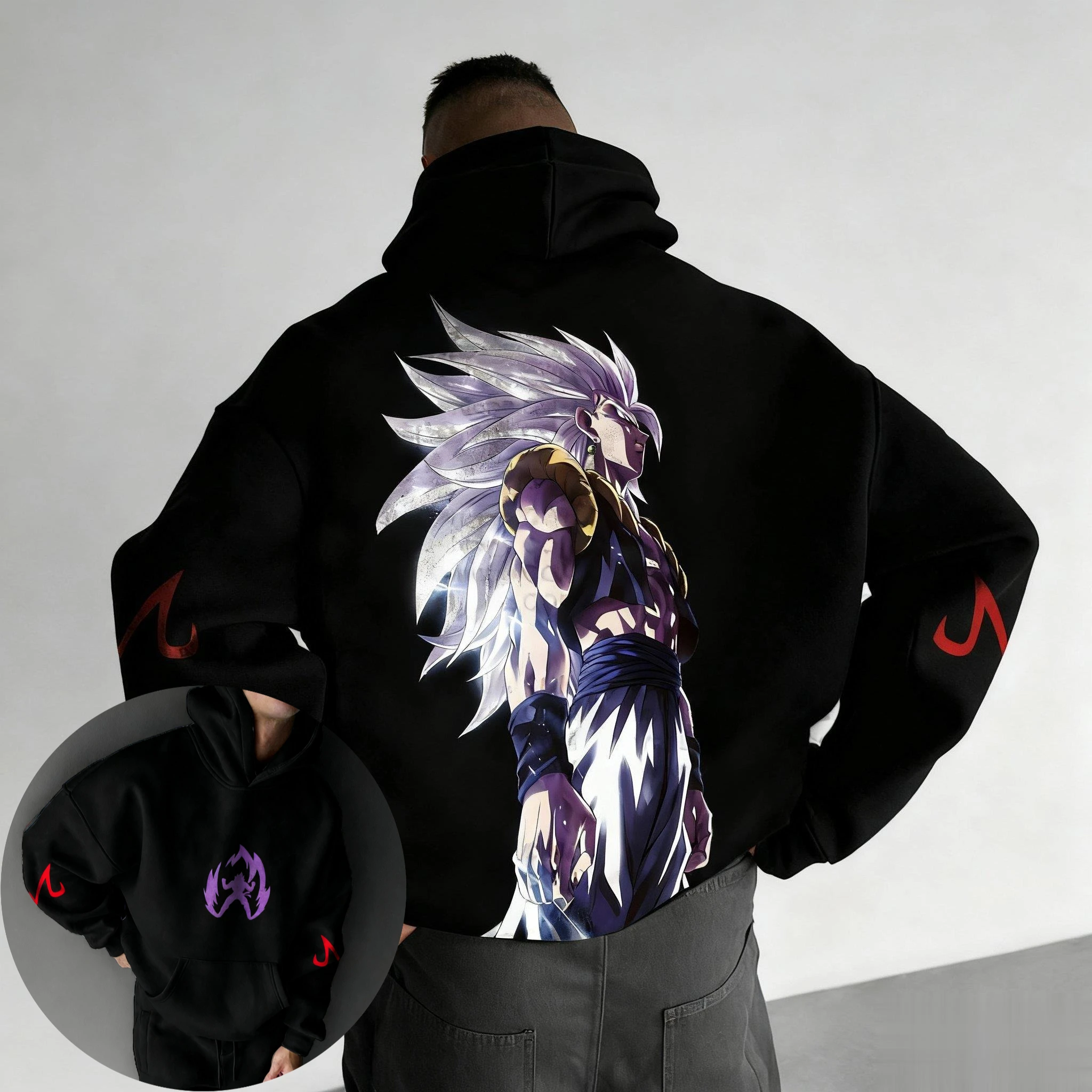 2025 Autunno e inverno nuova animazione Dragon Ball modello di stampa 3D maglione con cappuccio felpa con cappuccio moda casual all'aperto