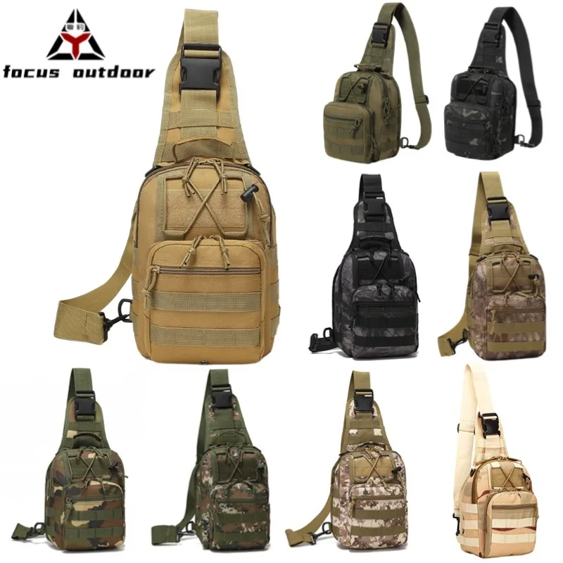 

Уличная устойчивая к разрыву тактическая нагрудная сумка из ткани Оксфорд, камуфляжная нагрудная сумка через плечо на одно плечо для скалолазания в джунглях для мужчин
