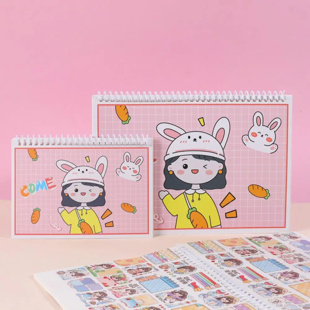 DIY Reusable Creative Sticker Collection Book Cartoon Handbook Nail Stickers Storage Book Empty Collection Book Student Supply