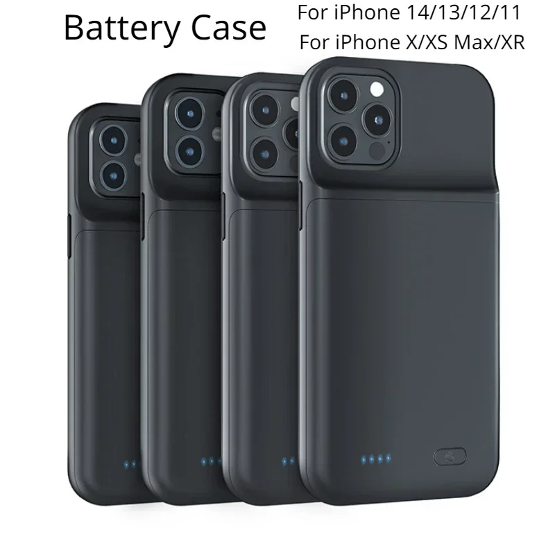 Smart Battery Case for IPhone 14 13 12 11 Pro Max IPhone XS Max XR 5 6 7 8 Plus SE2 3 Portable Power Bank Charging Charger Cover