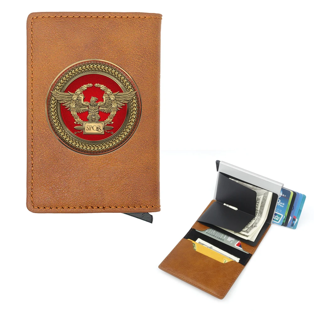 

Vintage Roman Legion Printing Rfid Credit Card Holder Men Wallets Bank Cardholder Case Small Slim Thin Mini Women Wallet