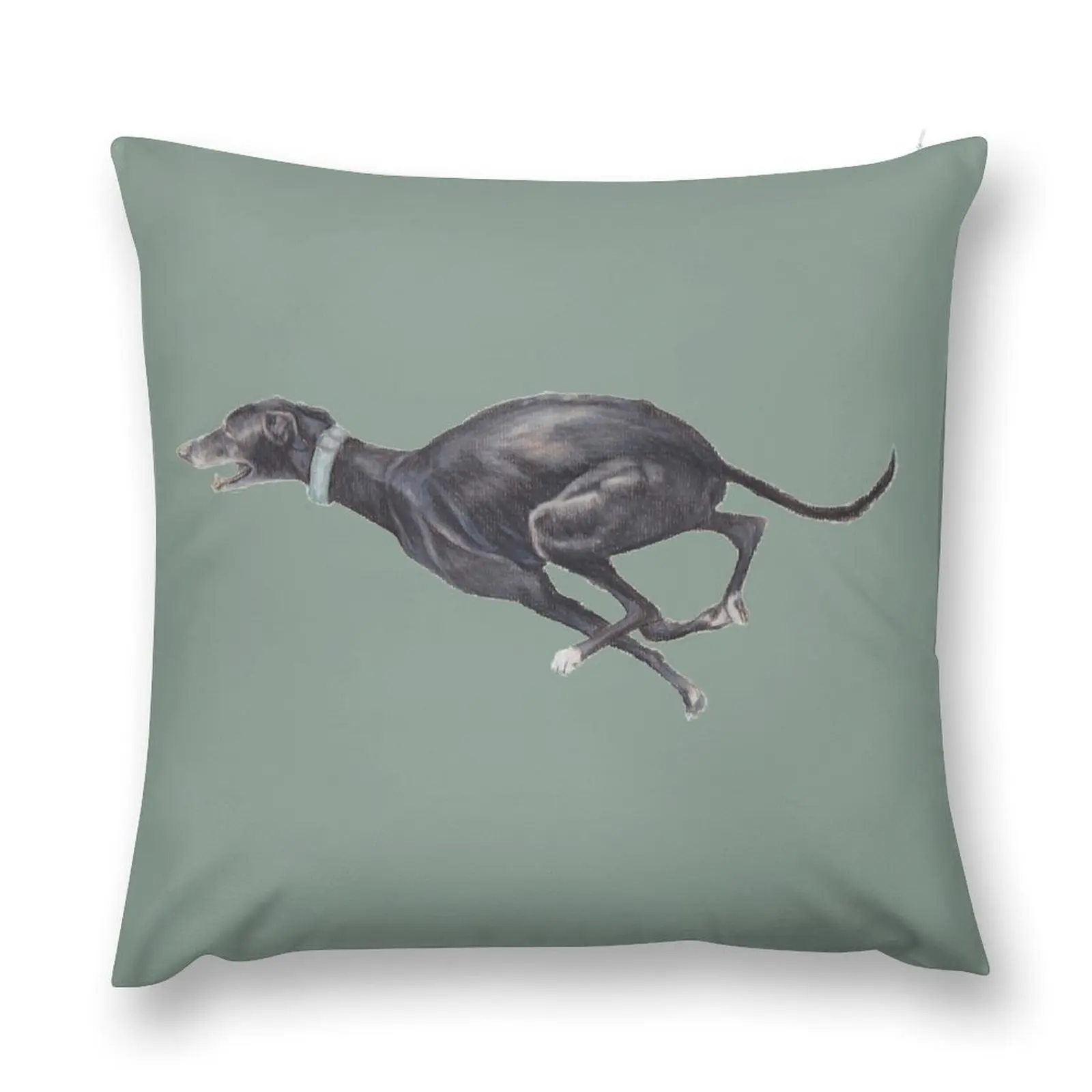 

Black Running Greyhound Throw Pillow Decorative Cushion christmas ornaments 2025 covers for pillows Custom Cushion Photo pillow