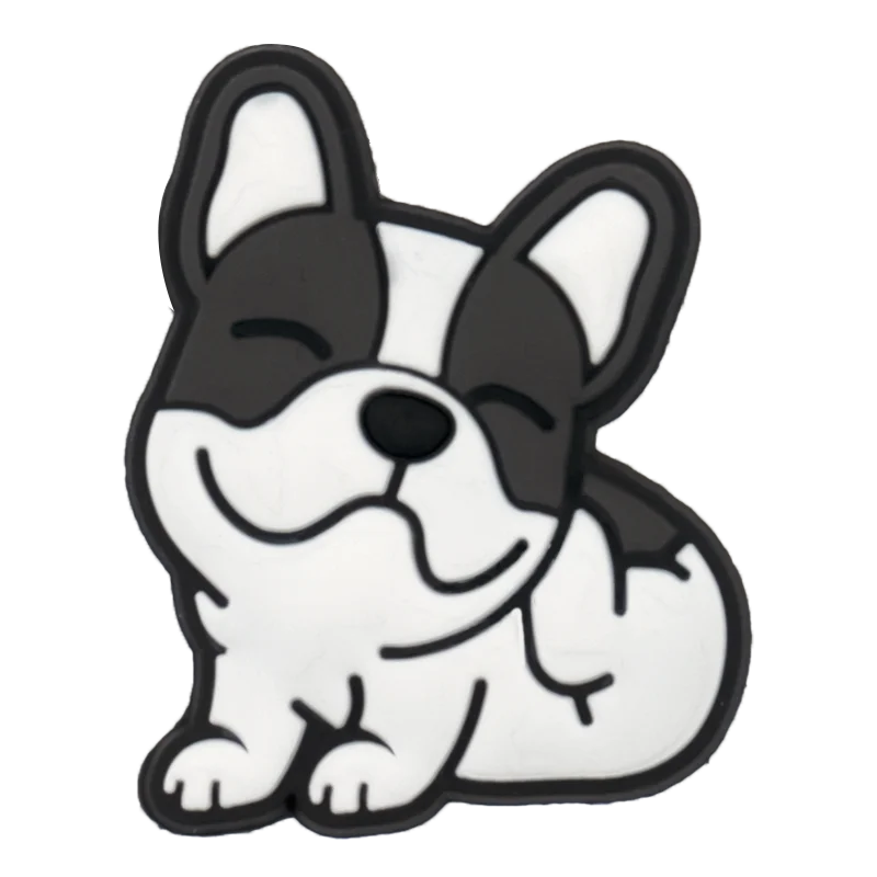 1/9 Stück niedlicher Hund PVC-Schuhanhänger für Frauen Mops Beagle Corgi Hund Schuhclips Dekorationen Dackel Teddy Garten Sandalen Clog Jeans – Detail 6