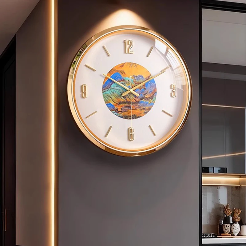 Round Minimalist Wall Clocks Digital Kitchen Modern Aesthetic Cute Simple Wall Clocks Restaurant Art Mural Horloge Home Design
