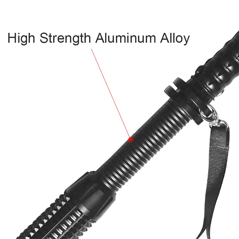 Self Defense LED Flashlight Stick Waterproof Baseball Bat Focusable For Emergency Self Defense Anti Riot Equipment Flashlight