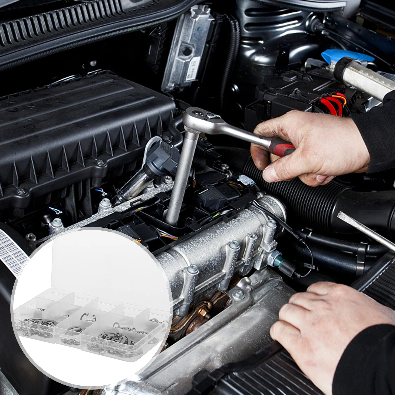 

150Pcs Stainless Steel Shaft Snap Rings Anti-Rust Retaining Rings for Indoor Outdoor Use Shaft Snap Ring Part Ring