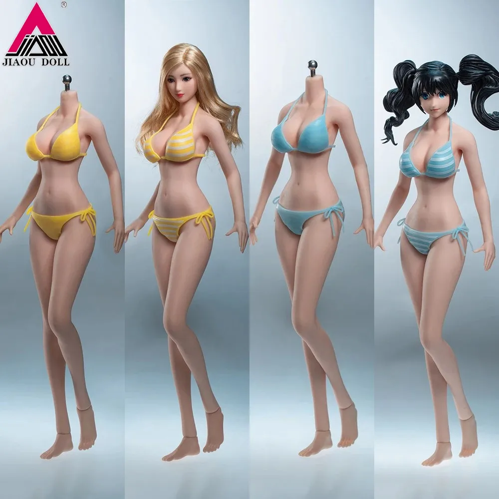 

In Stock TBL S36A S37A 1/6 Seamless Female Pale Suntan Skin Large Breast Detachable Feet With Anime Head For 12"Action Figure