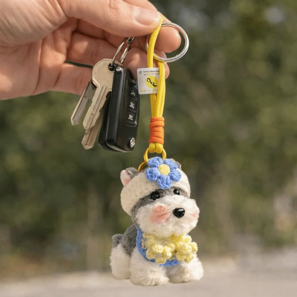 Cute Cartoon Puppy Bag Charm Multifunctional High-quality Bag Pendants Fluffy Cartoon Keychain Women's Bag