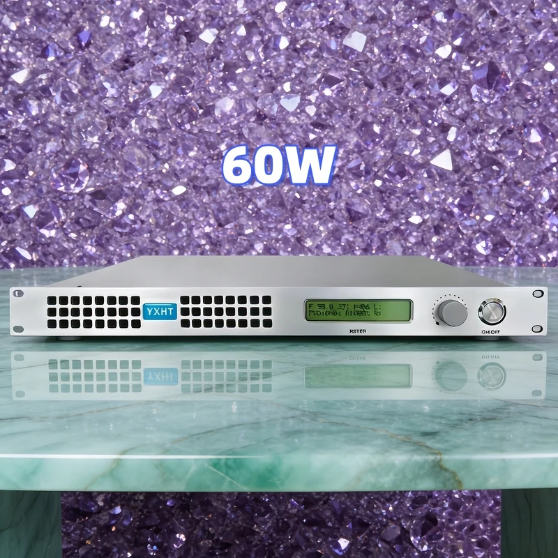 

60W FM Transmitter FCC/ISO Approved, Stable Performance, for Community/Stage/Mobile Base Station, Cost-Effective