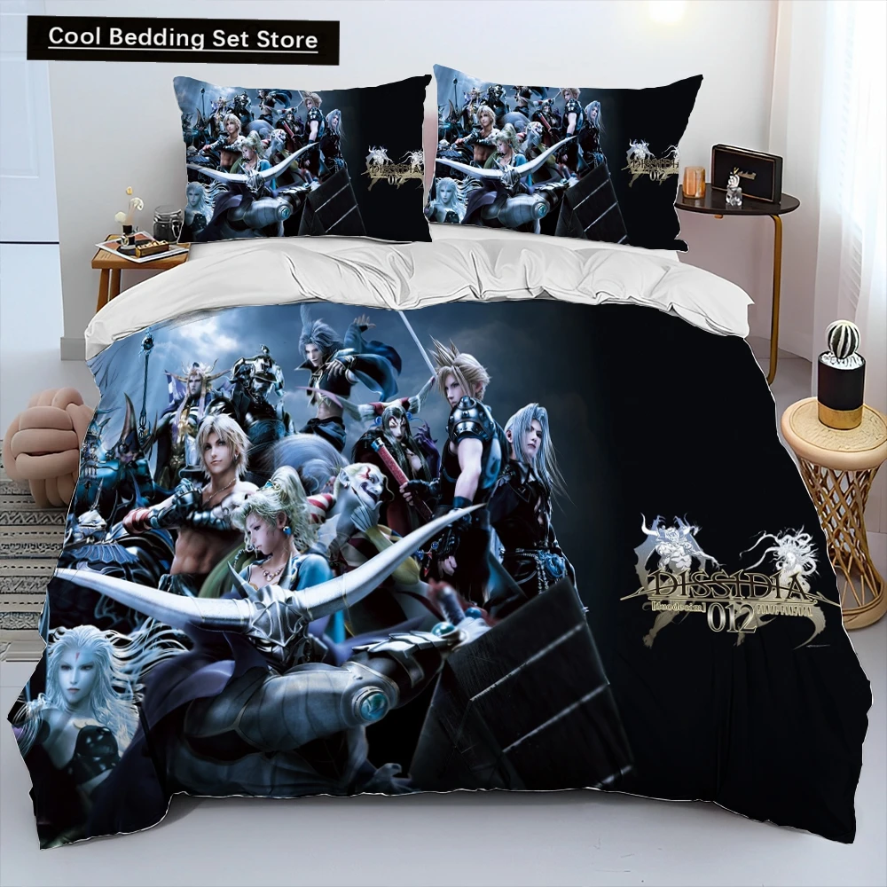 

Final Fantasy Series Games Cartoon Comforter Bedding Set,Duvet Cover Bed Set Quilt Cover Pillowcase,king Queen Size Bedding Set